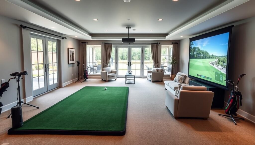 golf simulator layout