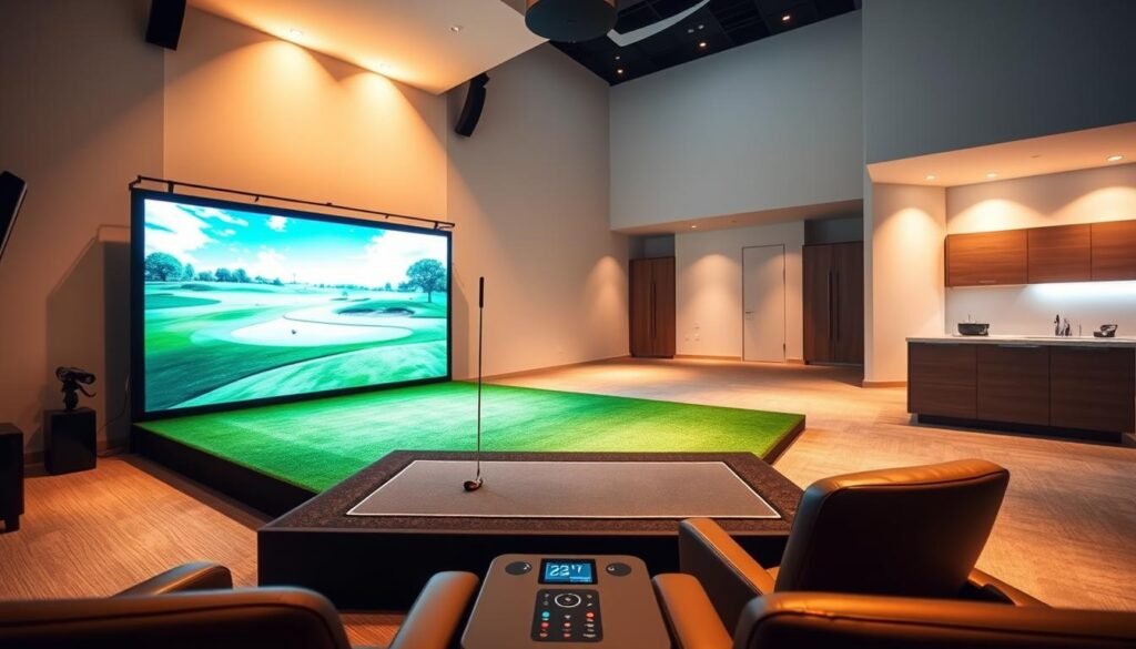 golf simulator setup