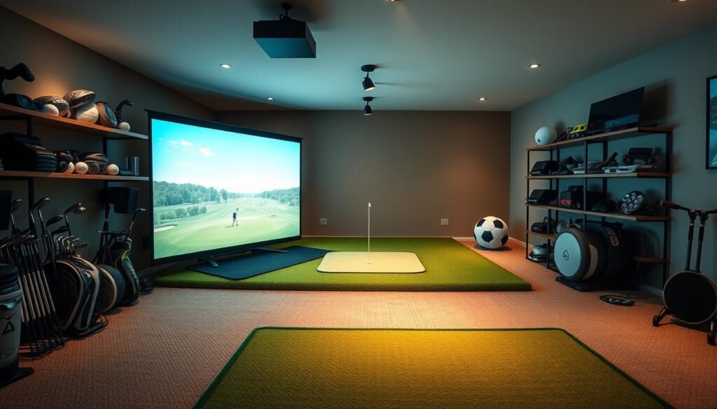 golf simulator setup