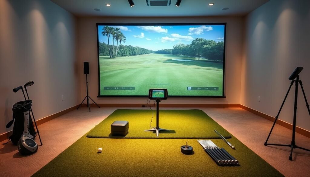 golf simulator setup components