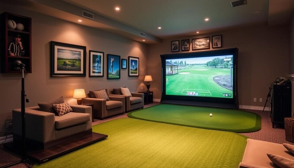 indoor golf setup